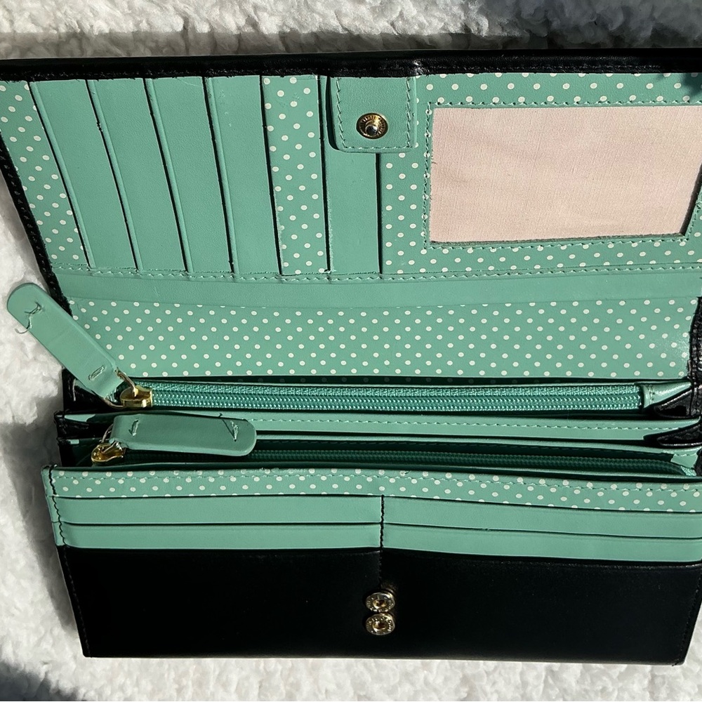 RADLEY LONDON Black Matinee Flapover Wallet 7 1/2” X 4” - Picture 4 of 11